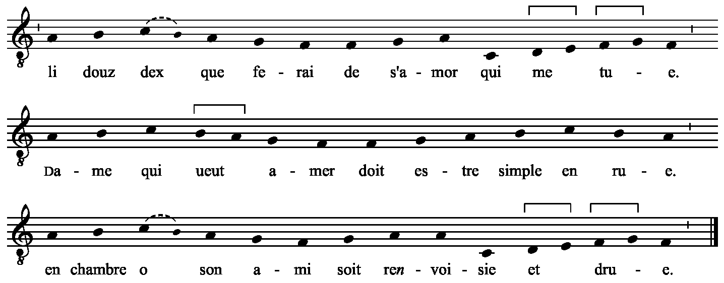 Refrain musical notation
